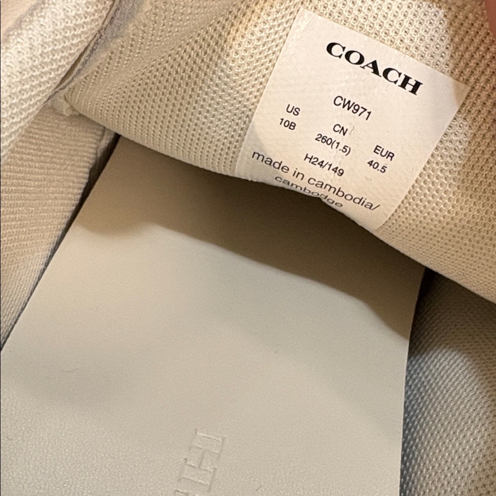 🐴 Coach High Line Leather Sneakers in Pink/Chalk. Size 10. New! - Picture 10 of 16